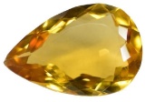 45.90 Ct EGL Certified Pear Shape Yellow Citrine Gemstone