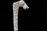 Skulls Group Carved Handle 152mm in Deer Antler Bali Carving