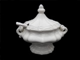 Ornate Victorian Italian Cream Ceramic Tureen