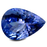 3.29 ct PGTL Certified Natural Purplish Blue Pear Shaped Tanzanite Gemstone