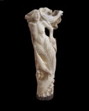 Dolphin Mermaid Handle / Standing Carving In Antler