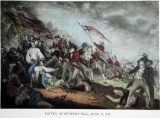 After Nathaniel Currier, Fine Art Modern Lithograph, Battle At Bunkers Hill - 1775