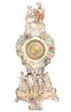 Nice Antique Dresden Mantle Clock, 19th C, F