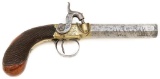 British Brass Frame Side Hammer Screw Barrel Pistol