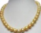 Huge Natural South Sea 11 Mm Golden Pearl Necklace 18