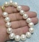 10-11mm Natural White South Sea Pearls 14kt Gold Bracelet