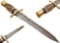 Custom Damascus Steel Stag Horn Hunting Dagger Knife