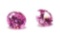 154) 3 Ct (1.5x2pcs) 6 Mm Loose Round Pink Twin Bianco Diamond Earring