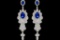 Royal Blue Czech Crystal Chandelier Drop Earrings