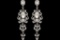 Rhodium Plated Clear Crystal Rhinestone Chandelier Drop Dangle Earrings