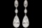 18k White Gold Plated Cubic Zirconia Cz Drop Dangle Earrings