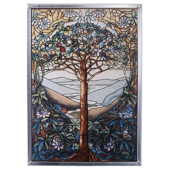 Tiffany's Magnificent Leaded Glass Window "Tree of Life"