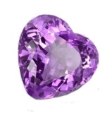 3.26ct Natural Brazilian Amethyst Heart Faceted Gemstone
