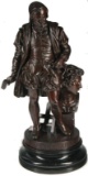19thc French Patinated Spelter Figure Of Michelangelo