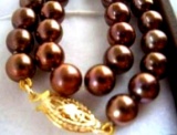 Huge Aaa 10-11mm South Sea Chocolate Pearl Necklace 18