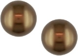 Brown Tahitian Pearl 14kt Gold Stud Earrings