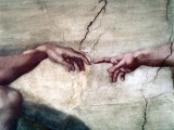Art Michelangelo Creation Of Adam Ceramic Mural Decor Tile