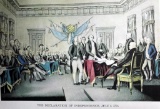 After Nathaniel Currier, Fine Art Modern Lithograph, The Declaration...Of Independence - 1776