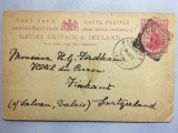 1800s London Original Postmarked Handwritten Postcard and Envelope