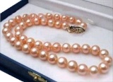 10-11mm Natural Pink Natural South Sea Pearls 14kt Gold 18