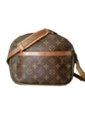 Auth Louis Vuitton Monogram Senlis Handbag, Crossbody Bag, Suntan Cowhide, Vintage before 1980s