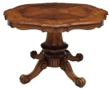 Italian Floral Marquetry Inlay Dining Table