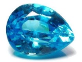 15.5 Cts 6.5x15 Mm Bianco Diamond Pear Blue