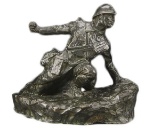C1918 Wwi Signed Bronze Sculpture