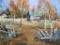 Signed Oil On Board Painting, Rural Cabin