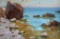SUNNY SEASCAPE realism ORIGINAL OIL PAINTING colorful art by ANNA GUSAROVA