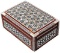Egyptian Mosaic Jewelry Trinket Box Inlaid Wood Mother of Pearl Jewelry Box