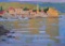 Sunset seascape realism original oil painting colorful art by Anna Gusarova