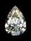 2ct Pear Cut BIANCO Diamond