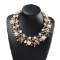 Czech Crystal & Faux Pearl Chunky Collar Choker Statement Necklace