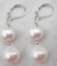 9.5-12mm Aaa Perfect South Sea White Pearl Earrings 14k Hook