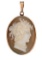 14kt Gold Carved Shell Cameo Brooch Pendant