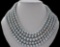100 Inch Aaa Real South Sea 8-9mm Genuine Gray Pearl Necklace 14k Gold Clasp