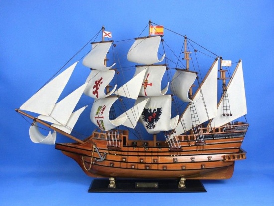 Wooden Spanish Galleon Model 34" Ship