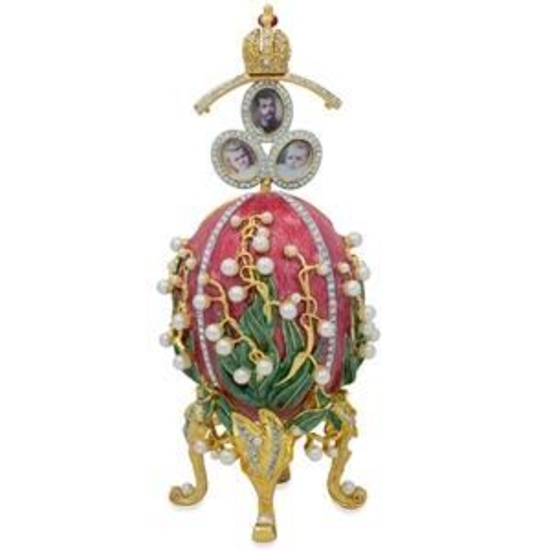 1898 Lilies of the Valley Faberge Egg 8"