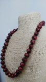 12-13mm Baroque Tahitian Wine Red Pearl Necklace 18
