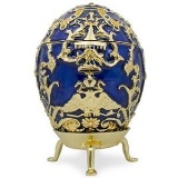 Faberge Inspired 1912 Tsarevich Russian Faberge-inspired Trinket Box Egg