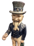 Reproduction Cast Iron Uncle Sam coin bank