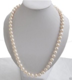 8-9mm Genuine Natural White Akoya Freshwater Pearl Necklace 18