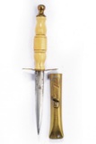 19thc Ivory Handle French Dagger