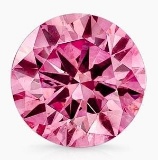 4ct Round Pink Brilliant Cut BIANCO Diamond