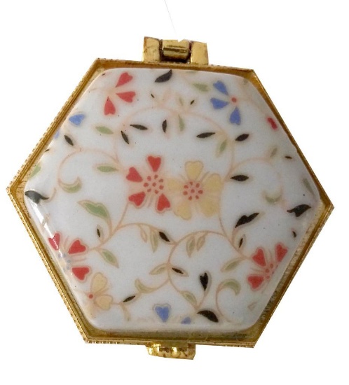 Spring Flowers Porcelain Jewel Trinket Box