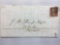 1854 London Original Postmarked Handwritten Envelope and Letter