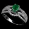 Elegant Green Aventurine Sterling Silver Ring