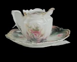 R.S. Prussia Teapot & Plate