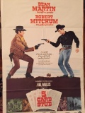 Original 1968 Western Movie Poster, 5 Card Stud